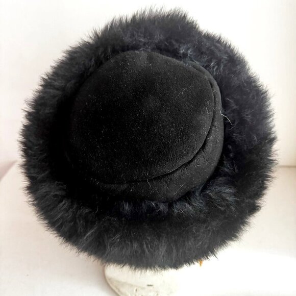 Vintage Sheepskin Sheep Fur Suede Classic Winter Hat main image 7